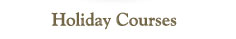 Holiday Courses